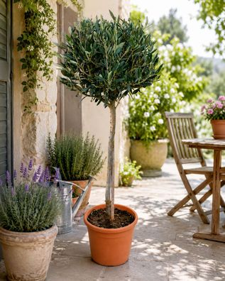 Olivenbaum-Stämmchen 100-120 cm Mediterraner Olivenbaum für Garten, Balkon