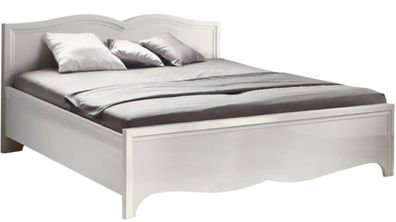 Casa Padrino Luxus Jugendstil Doppelbett Weiß 168 x 209,1 x H. 86 cm - Elegantes Mass