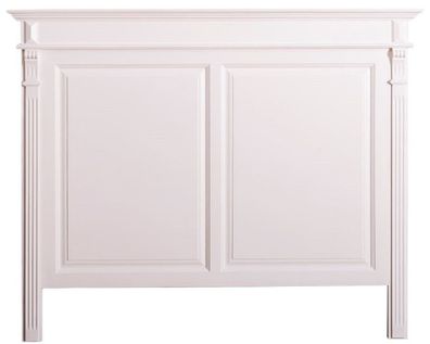 Casa Padrino Landhausstil Massivholz Bett-Kopfteil Weiß 160 x H. 126 cm - Schlafzimme