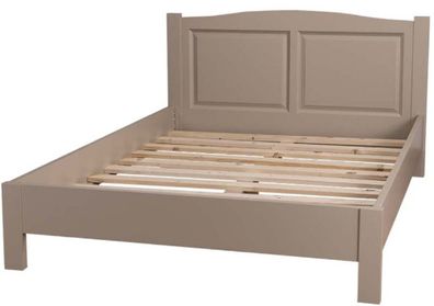 Casa Padrino Landhausstil Bett Taupe 160 x 200 cm - Massivholz Doppelbett - Landhauss