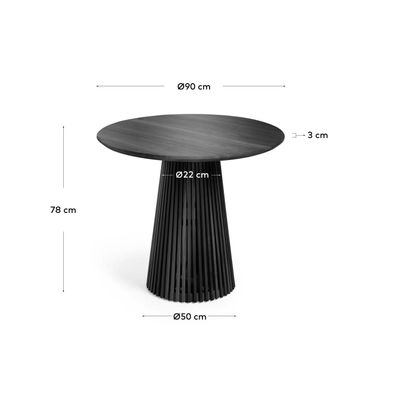 Tisch Jeanette 90 x 90 x 78 cm Mindiholz Garten Balkon Terrasse