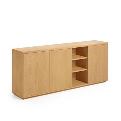 Sideboard Abilen 180 x 36 x 75 cm MDF und Eichenfurnier Wohnzimmer Schlafzimmer