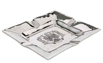 Casa Padrino Luxus Aschenbecher vernickelt 19 x 16 cm