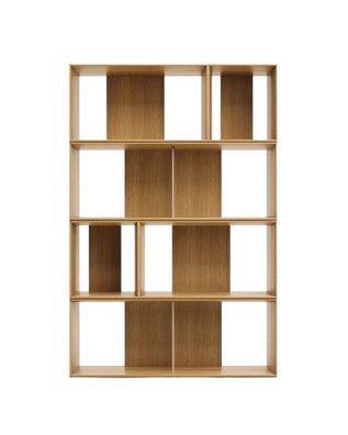 Regal Litto 101 x 152 x 30 cm MDF mit Eichenfurnier 6 Module Regal Neu Gestell