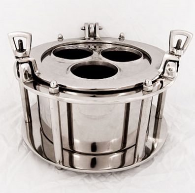 Casa Padrino Designer Flaschenständer Durchmesser 32 x H 16 cm - Luxus Qualität