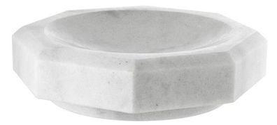 Casa Padrino Designer Marmor Schale Weiß 25 x 25 x H. 7 cm - Luxus Qualität