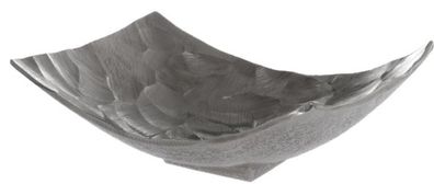 Casa Padrino Luxus Metall Obstschale Silber 28 x 21 x H. 10 cm - Luxus Deko Schale