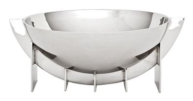 Casa Padrino Designer Edelstahl Schale 30 x 25 x H. 11,5 cm - Luxus Qualität