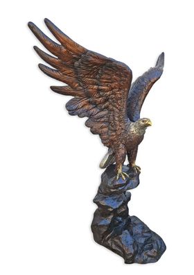 Bronzeskulptur Adler auf Felsen Replikat Retro Design Dekoration