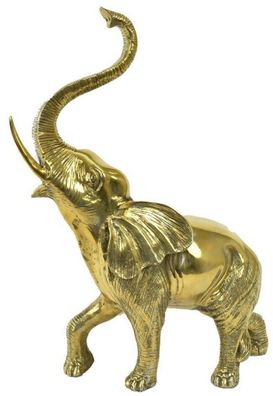 Casa Padrino Luxus Bronzefigur Elefant Gold 50 x 25 x H. 70 cm - Bronze Skulptur - De