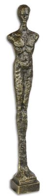Casa Padrino Designer Gusseisen Figur Stehender Mann Antik Gold 8,1 x 5,4 x H. 43 cm