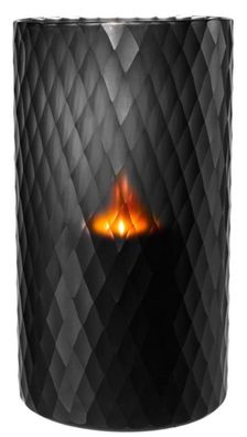 Casa Padrino Glas Teelichthalter Schwarz Ø 20 x H. 36 cm - Luxus Windlicht