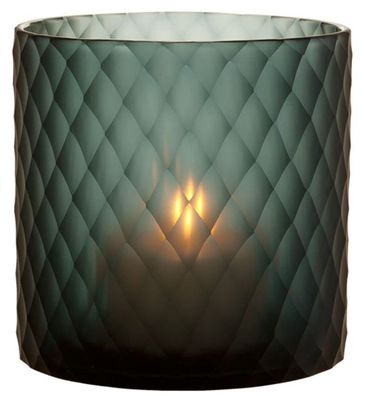 Casa Padrino Glas Teelichthalter / Windlicht Saphirfarben Ø 20 x H. 20 cm - Luxus Tee