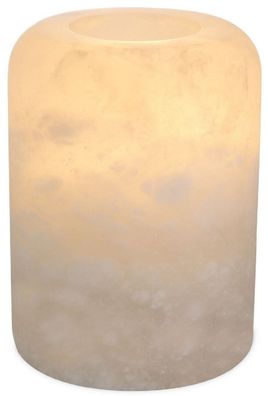 Casa Padrino Luxus Alabaster Teelichthalter Ø 12 x H. 16 cm - Deko Accessoires - Luxu