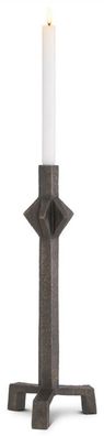 Casa Padrino Luxus Kerzenhalter Bronzefarben 18,5 x 16,5 x H. 50 cm - Messing Kerzens