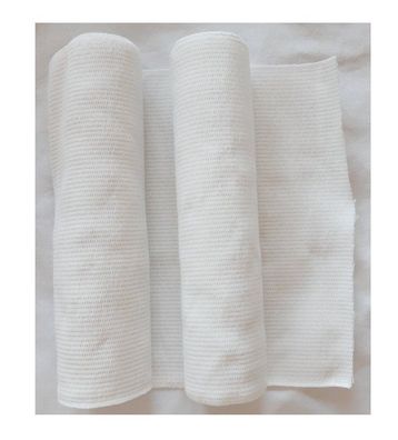 2 x Baumwoll-Bandagen, waschbar, 20 cm breit, 5 m lang, für Kälte- u. basische Wickel