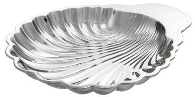 Casa Padrino Luxus Muschel Serviertablett Silber - Designer Tablett