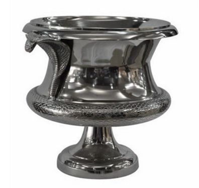 Casa Padrino Luxus Vase Cobra Design vernickelt