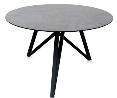 Casa Padrino Luxus Esstisch mit mineralbeschichteter Tischplatte 120 x H. 76 cm - Des