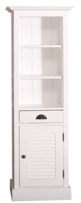 Casa Padrino Landhausstil Badezimmerschrank mit Tür und Schublade Weiß 54 x 41 x H. 1