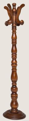 Casa Padrino Luxus Garderobenständer Braun Ø 36 x H. 178 cm - Massivholz Kleiderständ