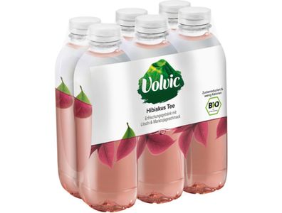 Volvic Biotee Hibiskus PET - 6x750 ml Flasche