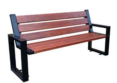 Casa Padrino Luxus Gartenbank Dunkelbraun / Schwarz 150 x 40 x H. 90 cm - Schlossbank