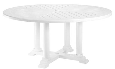 Casa Padrino Luxus Esstisch Weiß Ø 160 x H. 75 cm - Runder Küchentisch aus hochwertig