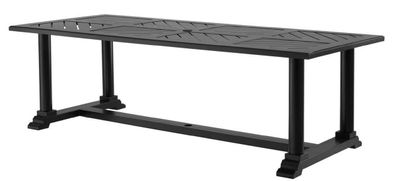 Casa Padrino Luxus Esstisch Mattschwarz 240 x 103 x H. 75 cm - Rechteckiger Küchentis
