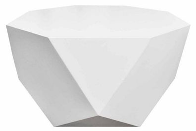 Casa Padrino Luxus Gartentisch Matt Weiß 77 x 77 x H. 46 cm - Wetterbeständiger Couch