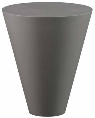 Casa Padrino Luxus Gartentisch Matt Grau Ø 51 x H. 60 cm - Runder Wetterbeständiger B