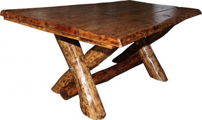 Rustikaler Eichen Esstisch 200 x 115 cm - Massiv und Schwer von Casa Padrino - Gastha
