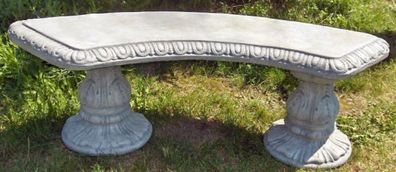 Casa Padrino Jugendstil Gartenbank / Parkbank 138 x 45 x H. 48 cm - Gebogene Sitzbank