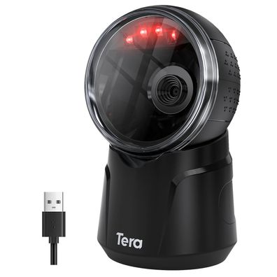 Tera 9000 Barcode-Scanner Desktop Omnidirektional 1D 2D QR USB POS Einzelhandel