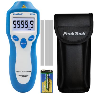 PeakTech P 2790 Drehzahlmessgerät Laser 2 bis 100000 UPM beréhrungslos
