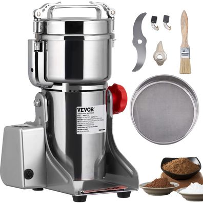 VEVOR Getreideméhle 2500 g 3750 W Edelstahl Multifunktion-Kéchenméhle
