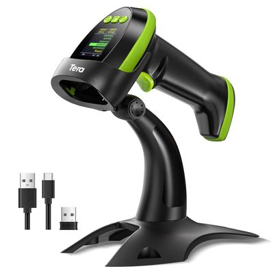 Tera Barcode Scanner Wireless 2D HW0009-Z Bluetooth 2.4G USB Blau