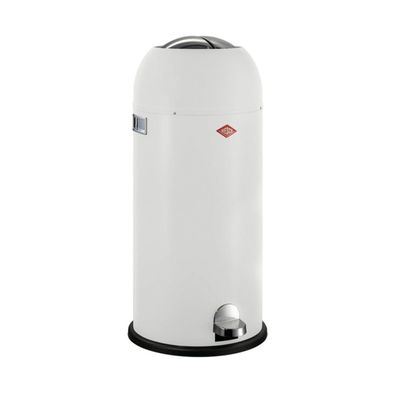 WESCO Kickmaster Maxi Abfallsammler 40 Liter weiß matt mit Dämpfer