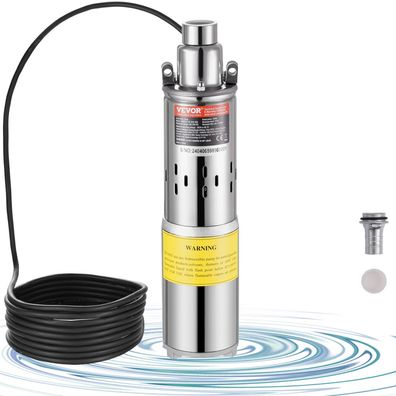 VEVOR Solar-Wasserpumpe 48V DC 369W Tiefbrunnenpumpe Brunnenpumpe Edelstahl