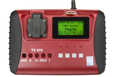 Testboy TV 470 VDE-Tester Gerätetester DIN VDE 0701/0702 EN 62353 Barcodeleser