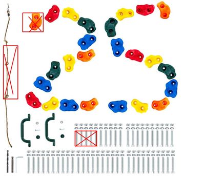 VEVOR 25 Klettergriffe Set Klettersteine bis 136 kg fér Indoor und Outdoor
