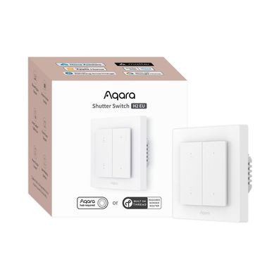 Aqara Rolladenschalter H2 EU Matter Thread Zigbee fér Rollläden Jalousien