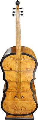 Casa Padrino Art Deco Schubladen Schrank Vogelaugenahorn im Bass Instrumenten Design