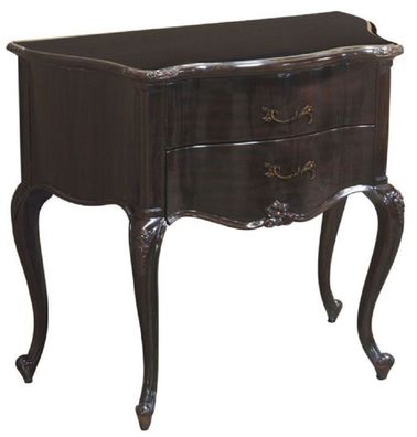 Casa Padrino Luxus Barock Nachtkommode Schwarz - Handgefertigter Massivholz Nachttisc