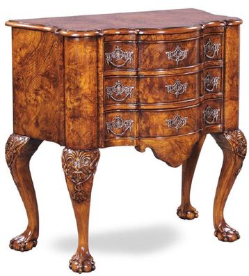 Casa Padrino Luxus Barock Nachtkommode Braun - Massivholz Kommode - Handgefertigter N
