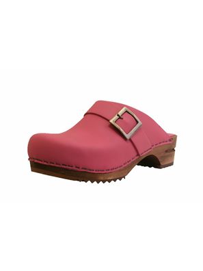 Sanita Clogs Damen Sandalen Wood-Urban Open Fuchsia