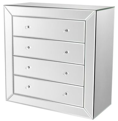 Casa Padrino Luxus Spiegelglas Kommode 100 x 47 x H. 100 cm - Hotel Möbel