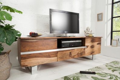 Casa Padrino Designer Fernsehschrank Natur B.160cm x H.50cm x T.45cm - Sideboard - K