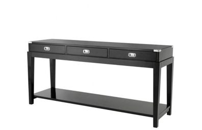 Casa Padrino Luxus Art Deco Birkenholz Konsole 162,5 x 47,5 x H. 76 cm - Luxus Konsol