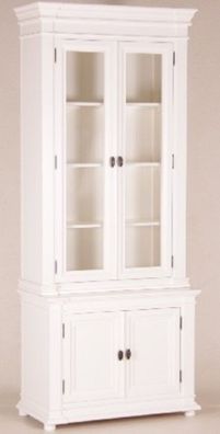 Casa Padrino Shabby Chic Landhaus Stil Schrank Buffetschrank Weiß B 100 H 242 cm- Sch